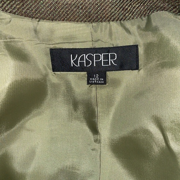 Kasper Greenish Wool Blend Blazer/Jacket - Picture 6 of 7